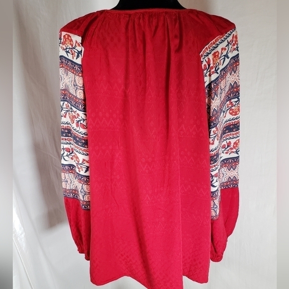 Style & Co Red Loose fitted Blouse Sz XL - Picture 7 of 10